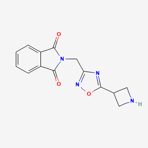 2-{[5-(azetidin-3-yl)-1,2,4-oxadiazol-3-yl]methyl}-1H-isoindole-1,3(2H)-dione