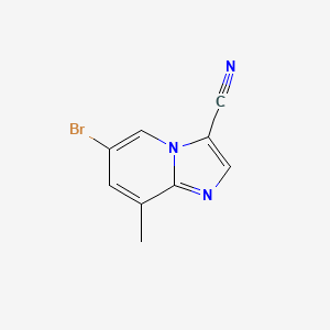 molecular formula C9H6BrN3 B11714822 6-Bromo-8-methylimidazo[1,2-a]pyridine-3-carbonitrile 