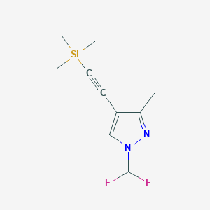 1-(Difluoromethyl)-3-methyl-4-[(trimethylsilyl)ethynyl]-1H-pyrazole