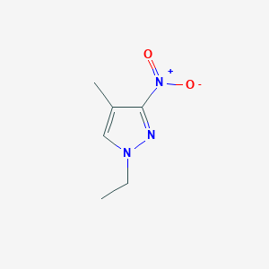 molecular formula C6H9N3O2 B11714855 1-ethyl-4-methyl-3-nitro-1H-pyrazole 