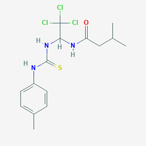 3-methyl-N-{2,2,2-trichloro-1-[(4-toluidinocarbothioyl)amino]ethyl}butanamide