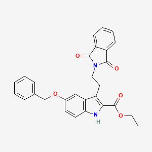 ethyl 5-(benzyloxy)-3-[2-(1,3-dioxo-1,3-dihydro-2H-isoindol-2-yl)ethyl]-1H-indole-2-carboxylate