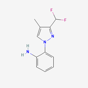 2-[3-(Difluoromethyl)-4-methyl-1H-pyrazol-1-yl]aniline