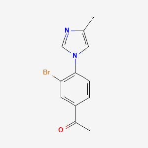 1-[3-bromo-4-(4-methyl-1H-imidazol-1-yl)phenyl]ethan-1-one