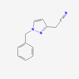 molecular formula C12H11N3 B11715022 (1-benzyl-1H-pyrazol-3-yl)acetonitrile 