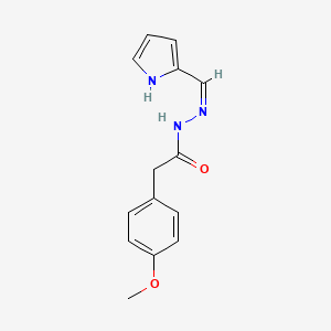 2-(4-methoxyphenyl)-N'-[(E)-(1H-pyrrol-2-yl)methylidene]acetohydrazide