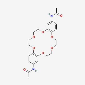 molecular formula C24H30N2O8 B11715044 20,24-Diacetamido-2,3,11,12-dibenzo-1,4,7,10,13,16-hexaoxacyclooctadeca-2,11-diene 