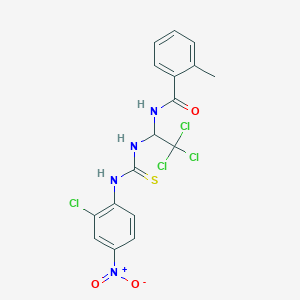 2-methyl-N-(2,2,2-trichloro-1-{[(2-chloro-4-nitroanilino)carbothioyl]amino}ethyl)benzamide