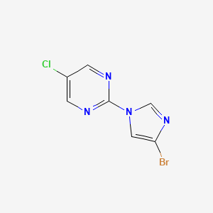 molecular formula C7H4BrClN4 B11715087 2-(4-bromo-1H-imidazol-1-yl)-5-chloropyrimidine 