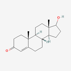 molecular formula C19H28O2 B11715115 (3aS,3bR,9aR,9bS,11aS)-1-hydroxy-9a,11a-dimethyl-1H,2H,3H,3aH,3bH,4H,5H,7H,8H,9H,9aH,9bH,10H,11H,11aH-cyclopenta[a]phenanthren-7-one CAS No. 90457-66-2