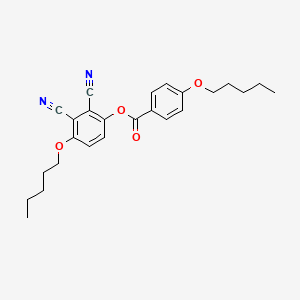 molecular formula C25H28N2O4 B11715167 (2,3-dicyano-4-pentoxyphenyl) 4-pentoxybenzoate CAS No. 67042-21-1