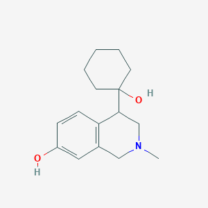 molecular formula C16H23NO2 B11715178 4-(1-Hydroxycyclohexyl)-2-methyl-1,2,3,4-tetrahydroisoquinolin-7-ol 