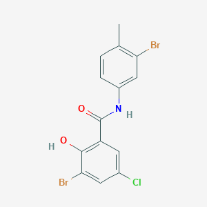 molecular formula C14H10Br2ClNO2 B11715188 3-bromo-N-(3-bromo-4-methylphenyl)-5-chloro-2-hydroxybenzamide 