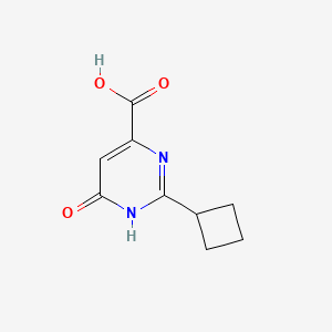 molecular formula C9H10N2O3 B11715218 2-Cyclobutyl-6-oxo-1,6-dihydropyrimidine-4-carboxylic acid 