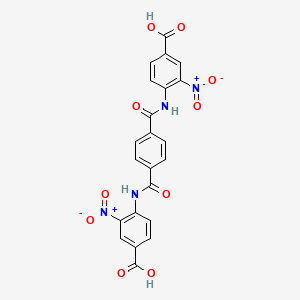 molecular formula C22H14N4O10 B11715219 4,4'-[Benzene-1,4-diylbis(carbonylimino)]bis(3-nitrobenzoic acid) 