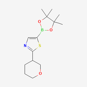 2-(Oxan-3-yl)-5-(4,4,5,5-tetramethyl-1,3,2-dioxaborolan-2-yl)-1,3-thiazole