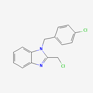 molecular formula C15H12Cl2N2 B11715312 1-(4-chloro-benzyl)-2-chloromethyl-1H-benzoimidazole 