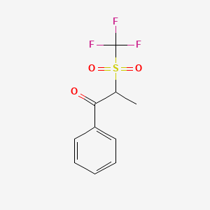 1-Phenyl-2-((trifluoromethyl)sulfonyl)propan-1-one