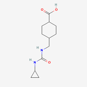 molecular formula C12H20N2O3 B11715331 (1r,4r)-4-((3-Cyclopropylureido)methyl)cyclohexanecarboxylic acid 