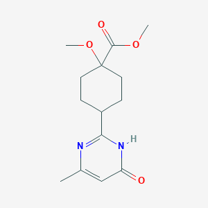 Methyl 4-(4-hydroxy-6-methyl-pyrimidin-2-yl)-1-methoxy-cyclohexanecarboxylate