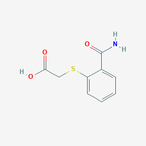 molecular formula C9H9NO3S B11715352 (2-Carbamoyl-phenylsulfanyl)acetic acid 