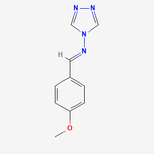 molecular formula C10H10N4O B11715365 N-[(E)-(4-methoxyphenyl)methylidene]-4H-1,2,4-triazol-4-amine 