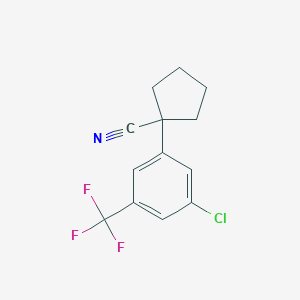 1-[3-Chloro-5-(trifluoromethyl)phenyl]cyclopentanecarbonitrile