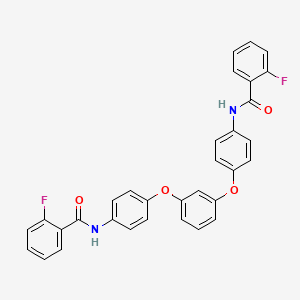 2-Fluoro-N-(4-{3-[4-(2-fluorobenzamido)phenoxy]phenoxy}phenyl)benzamide