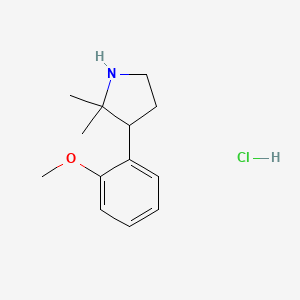 3-(2-Methoxyphenyl)-2,2-dimethylpyrrolidine hydrochloride