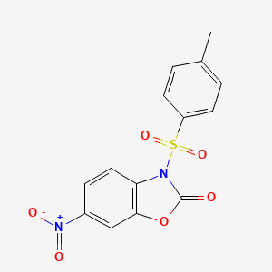 3-[(4-methylphenyl)sulfonyl]-6-nitro-1,3-benzoxazol-2(3H)-one