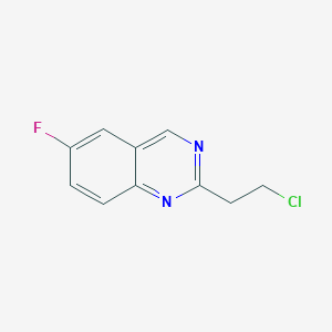 molecular formula C10H8ClFN2 B11715425 2-(2-Chloroethyl)-6-fluoroquinazoline 