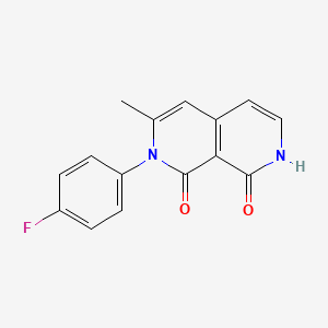 molecular formula C15H11FN2O2 B11715447 2-(4-Fluorophenyl)-3-methyl-2,7-naphthyridine-1,8(2H,7H)-dione 