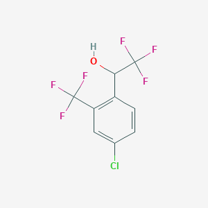 molecular formula C9H5ClF6O B11715475 4-Chloro-alpha,2-bis(trifluoromethyl)benzylAlcohol 