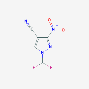 1-(Difluoromethyl)-3-nitro-1H-pyrazole-4-carbonitrile