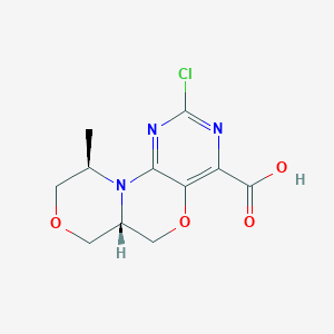 (6aS,10R)-2-Chloro-10-methyl-6a,7,9,10-tetrahydro-6H-[1,4]oxazino[4,3-d]pyrimido[5,4-b][1,4]oxazine-4-carboxylic Acid