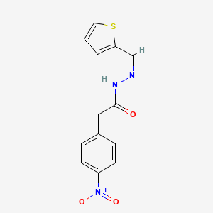 2-(4-nitrophenyl)-N'-[(E)-(thiophen-2-yl)methylidene]acetohydrazide