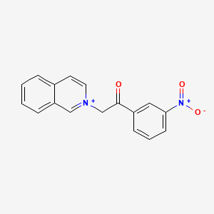 molecular formula C17H13N2O3+ B11715535 2-[2-(3-Nitrophenyl)-2-oxoethyl]isoquinolinium 