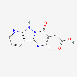 2-(4-methyl-6-oxo-3,7,8,10-tetrazatricyclo[7.4.0.02,7]trideca-1(9),2,4,10,12-pentaen-5-yl)acetic acid