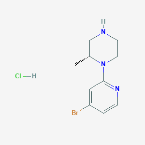 molecular formula C10H15BrClN3 B11715577 (R)-1-(4-Bromopyridin-2-YL)-2-methylpiperazine hcl 