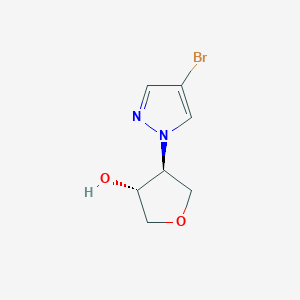 Rel-(3R,4S)-4-(4-bromo-1H-pyrazol-1-yl)tetrahydrofuran-3-ol