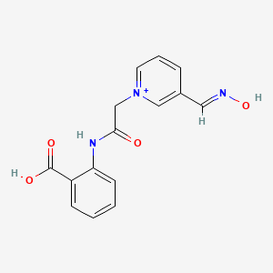 1-{2-[(2-carboxyphenyl)amino]-2-oxoethyl}-3-[(E)-(hydroxyimino)methyl]pyridinium