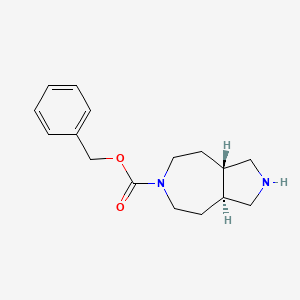 molecular formula C16H22N2O2 B11715632 benzyl (3aS,8aS)-decahydropyrrolo[3,4-d]azepine-6-carboxylate 