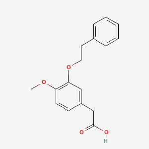 molecular formula C17H18O4 B11715645 [4-Methoxy-3-(2-phenylethoxy)phenyl]acetic acid 