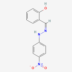 2-[(E)-[2-(4-nitrophenyl)hydrazin-1-ylidene]methyl]phenol