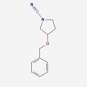 molecular formula C12H14N2O B11715691 3-(Benzyloxy)pyrrolidine-1-carbonitrile 