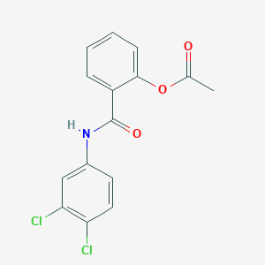 molecular formula C15H11Cl2NO3 B11715700 2-[(3,4-Dichlorophenyl)carbamoyl]phenyl acetate 