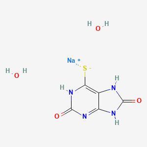 sodium;2,8-dioxo-7,9-dihydro-1H-purine-6-thiolate;dihydrate