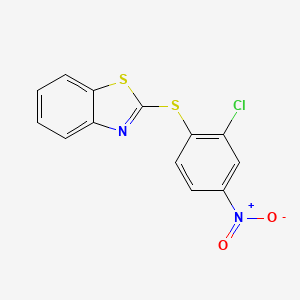 molecular formula C13H7ClN2O2S2 B11715733 2-[(2-Chloro-4-nitrophenyl)sulfanyl]-1,3-benzothiazole 