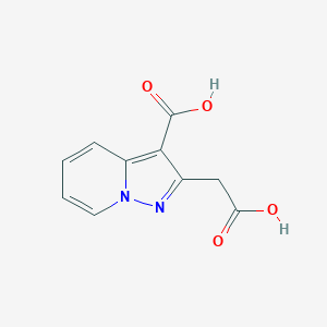 molecular formula C10H8N2O4 B11715752 2-(Carboxymethyl)pyrazolo[1,5-a]pyridine-3-carboxylic acid 