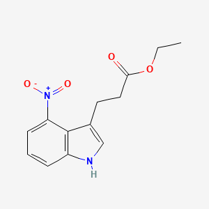 molecular formula C13H14N2O4 B11715757 Ethyl 3-(4-nitro-1H-indol-3-yl)propanoate 